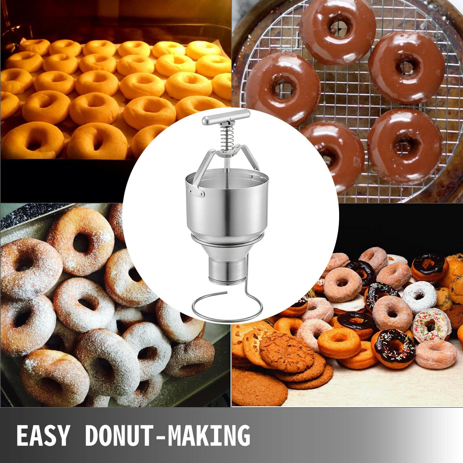 5 l manueller Donut-Eingießer, Tropfkolben, Teigspender, Trichter, 6 einstellbare Stärken, einfach zu verwenden, for gewerbliche und private Zwecke Für Heimwerker-Anfänger