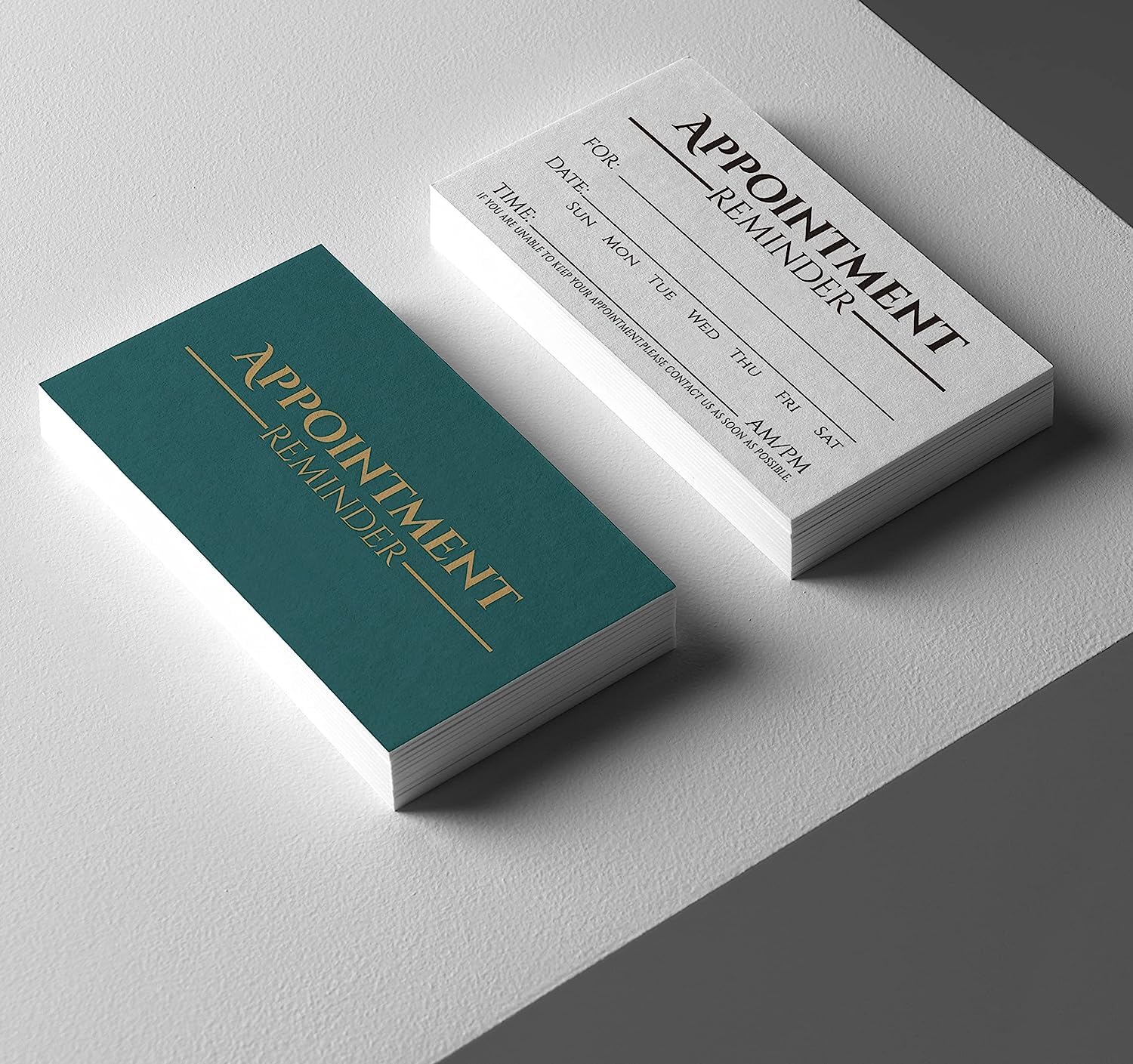 ITZAMNA - Tarjetas De Cita Verdes, Clásico, Para Recordatorios De Citas De Clientes, Para Salón, Maquillador, Peluquero, Terapia De Belleza, Dentista, Cuidado De Mascotas, 100 Tarjetas