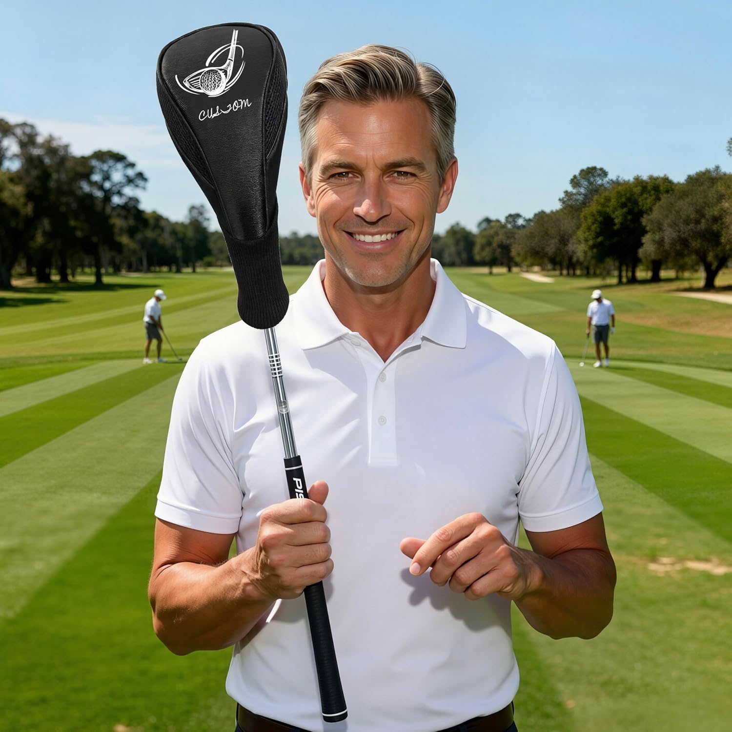 Personalized Golf Head Covers – Custom Golf Club Headcover with Name or Logo, Sock Style Driver, Fairway Wood & Hybrid Headcover