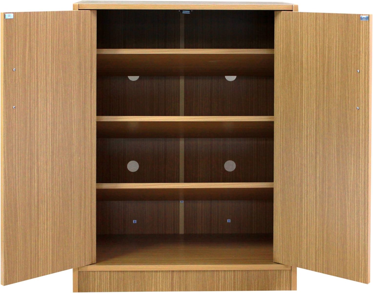 Shoe Storage Unit with 2 Doors and 3 Shelves (Beech)