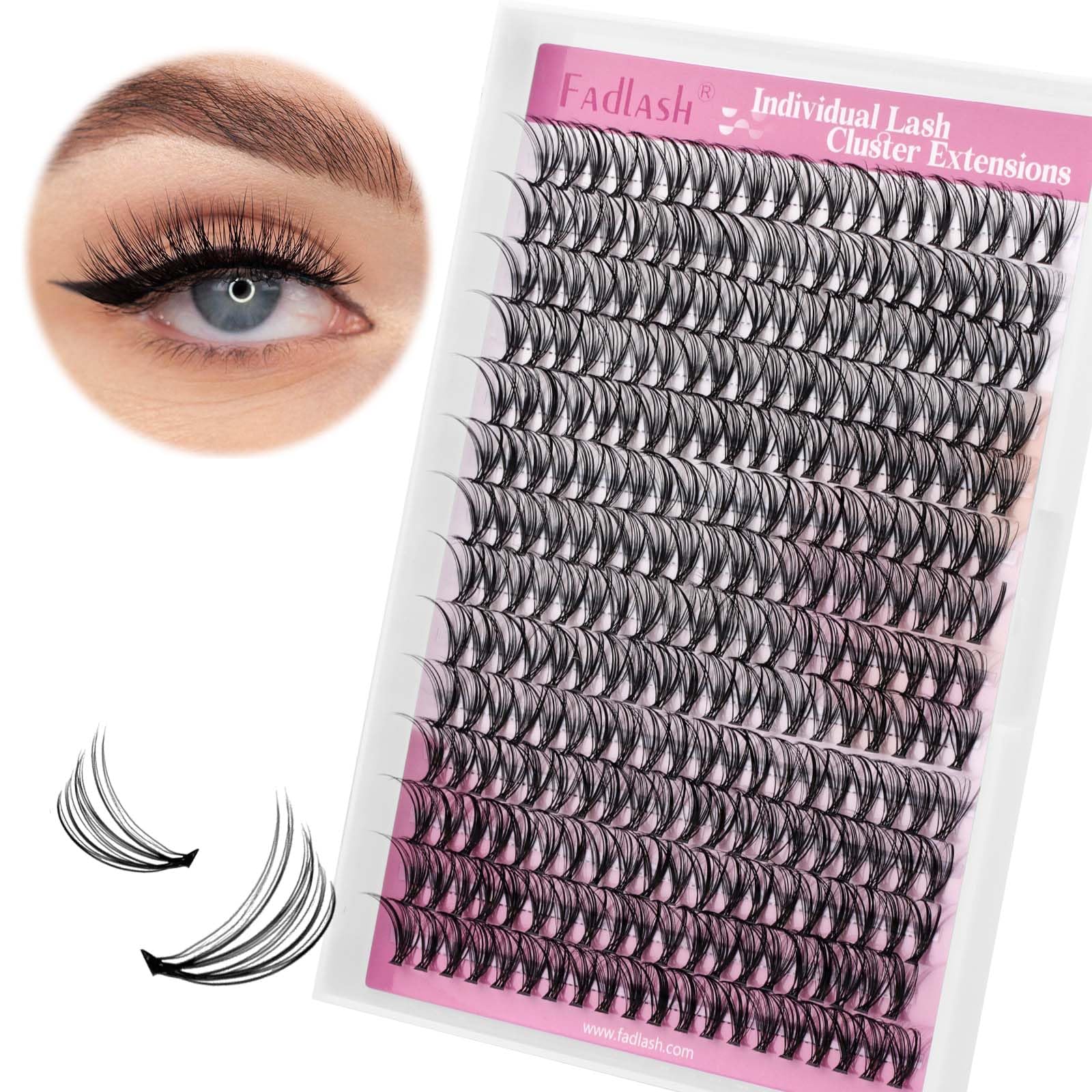 FADLASH Lash 120pcs 0.07mm D Curl 8-16mm 40D Mixed Trays Customizable DIY Eyelash Extensions for Beginners — view 126