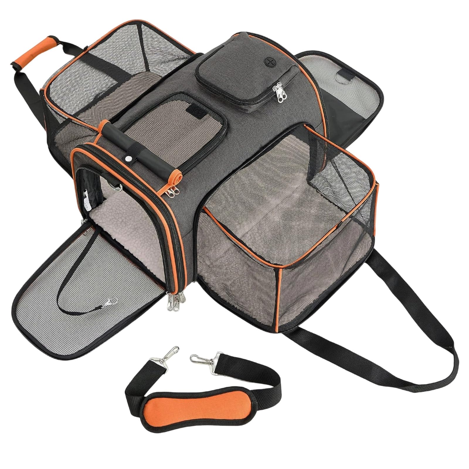 Grande borsa espandibile, per gatti, per passeggiate con animali domestici, viaggi all'aperto, visite turistiche, design da viaggio, trasportini traspiranti per animali domestici