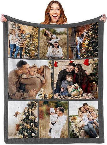 Cara Nonna Manta personalizada con foto, mantas y mantas personalizadas para cumpleaños, día de San Valentín, regalos personalizados para parejas