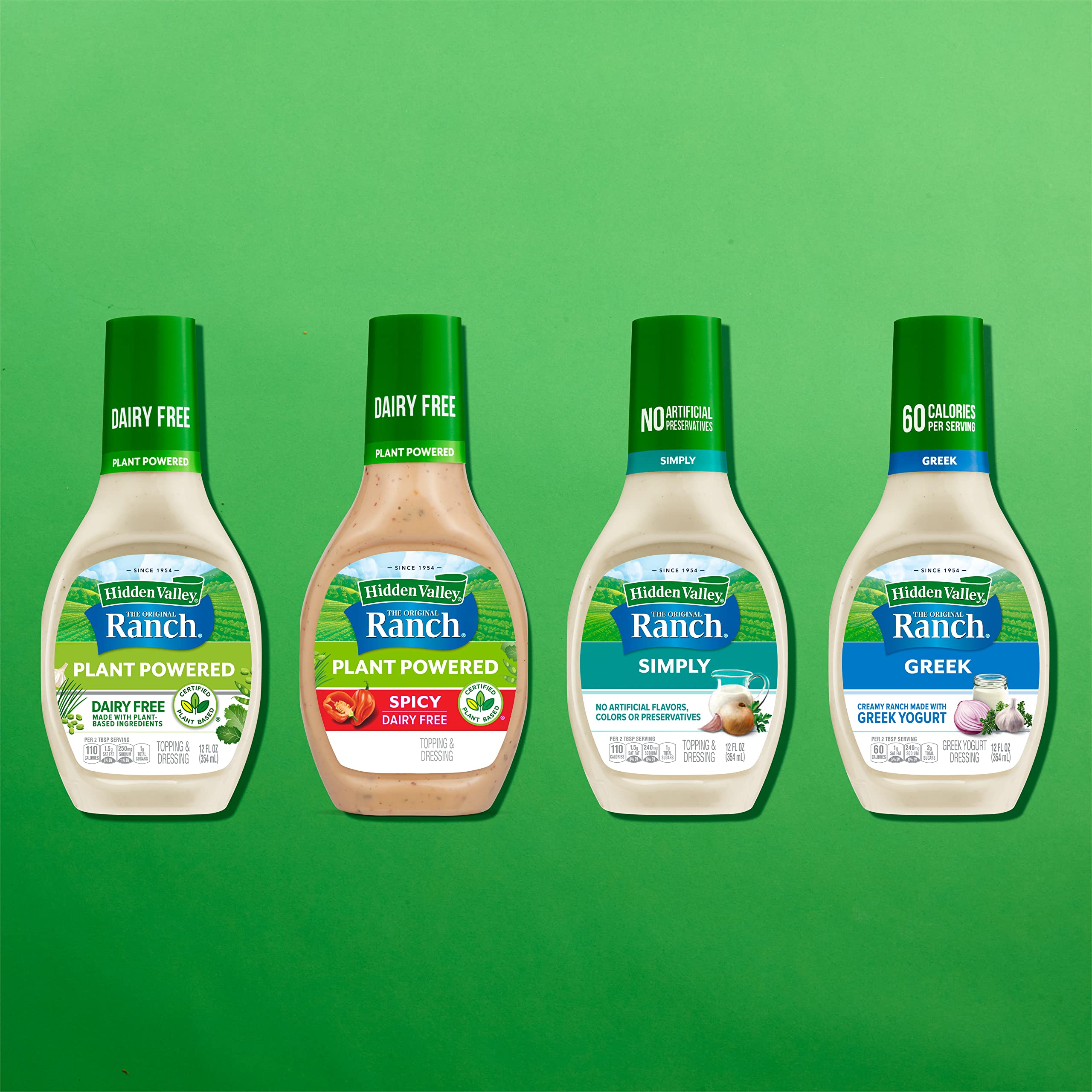 Hidden Valley The Original Ranch Würzige Pflanzenangetriebene Milchverband und Topping, vegan, glutenfrei, 30 ml (Paket kann variieren)