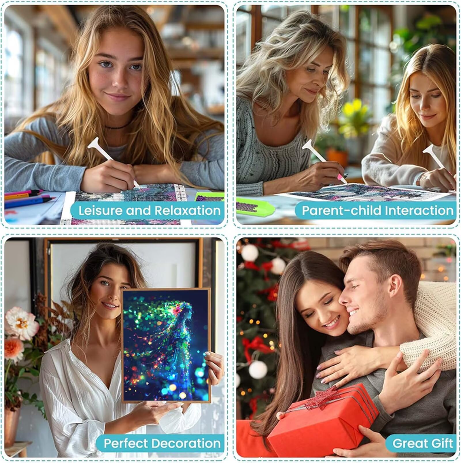 Diamond Painting Karikatur Malen Nach Zahlen Erwachsene, 5D Diamant Painting Bilder Mädchen Diamond-painting Mosaikherstellung Bastelset Kinder ab 6 Jahre, Deko Wohnzimmer Geschenke 70x100cm 6X-867