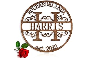 Custom Laser Cut Wood Monogram Sign