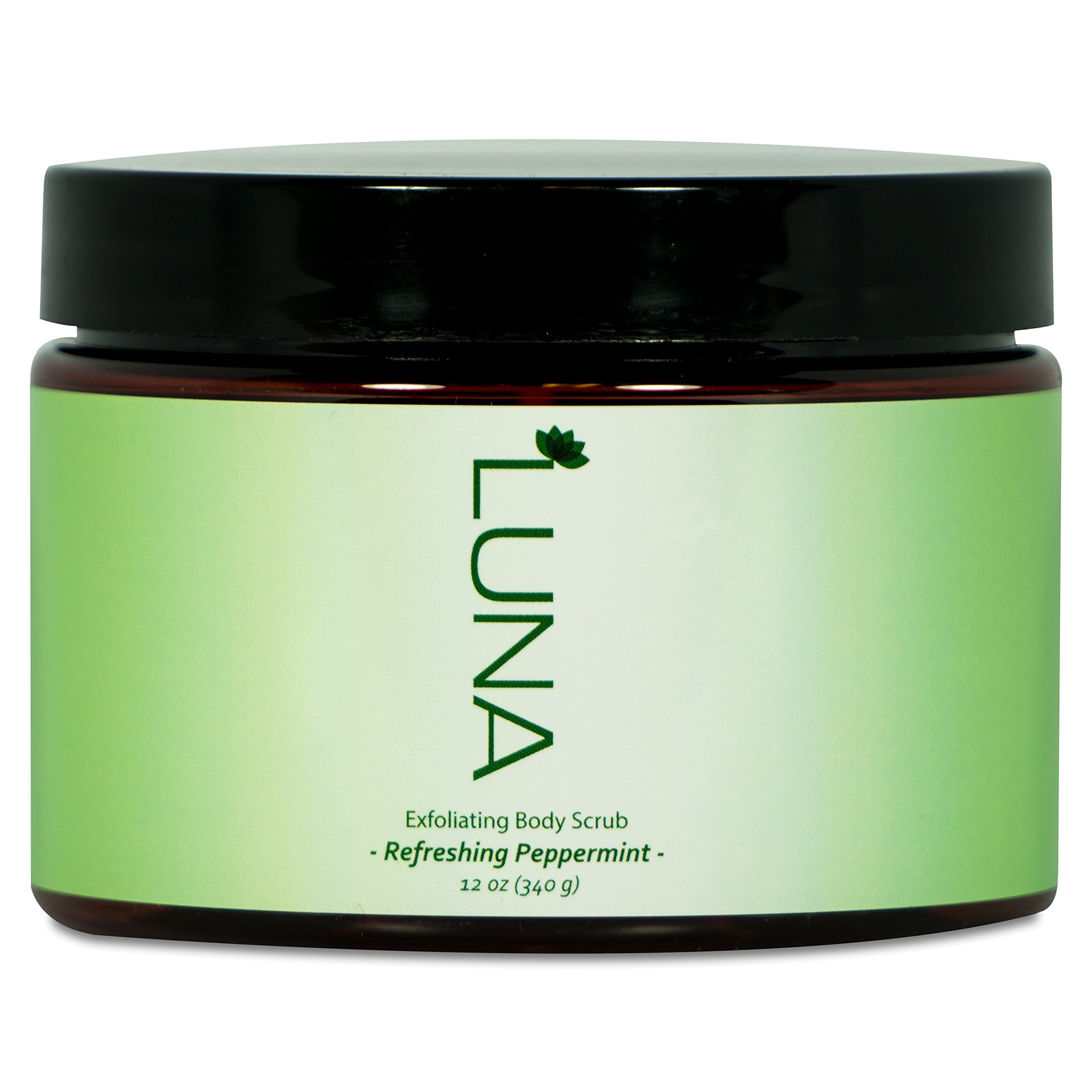 Premium Exfoliating Body Scrub - Peppermint Essential Oil - All Natural Acne Treatment, Psoriasis, Eczema & More - Reveal Your Soft, Smooth Skin - 100% Pure Dead Sea Salt - 10% To Charity