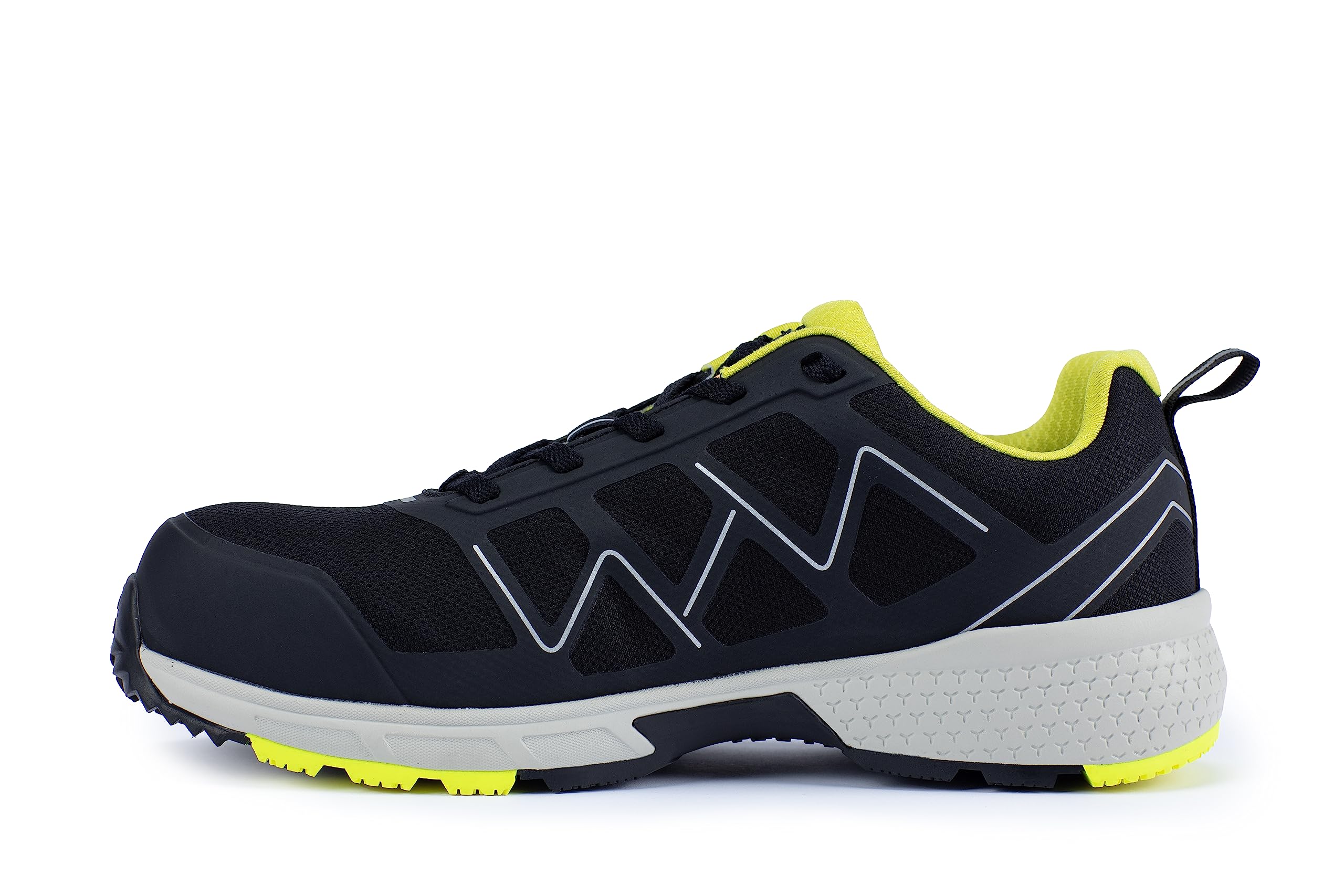 Honeywell Agile Sprinter S3 SRC ESD Zapatos de Seguridad Industrial Unisex, Corte bajo, Puntera de Fibra de Vidrio, Forro de Malla 3D, Entresuela de Goma EVA, Amarillo, Talla 13 UK, 6250120-48