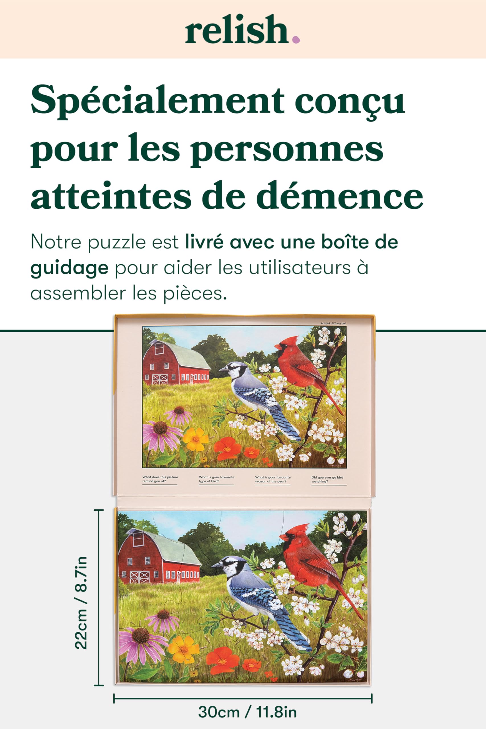 Relish ‘Summer Birds’ Puzzle 13 Pièces : Activités Adaptées aux Seniors Atteints de Démence ou d’Alzheimer