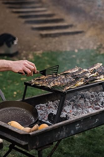 Miniatura 5 de Barebones Rejilla de parrilla resistente  Rectangular, parrilla de hierro fundido  Parrilla de barbacoa, parrilla de parrilla para hoguera, parrilla