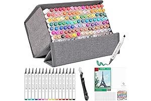 COSMOSCOLOR Alcohol Brush Markers 119 Colors Dual Tip Art Markers Brush &...