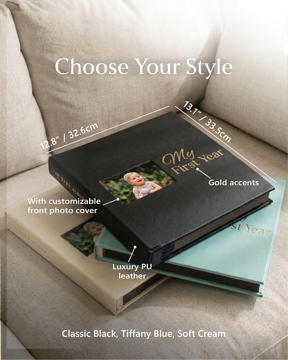 My First Year Baby Book - Baby Photo Album 4x6 Pictures with 600 Pockets image 5