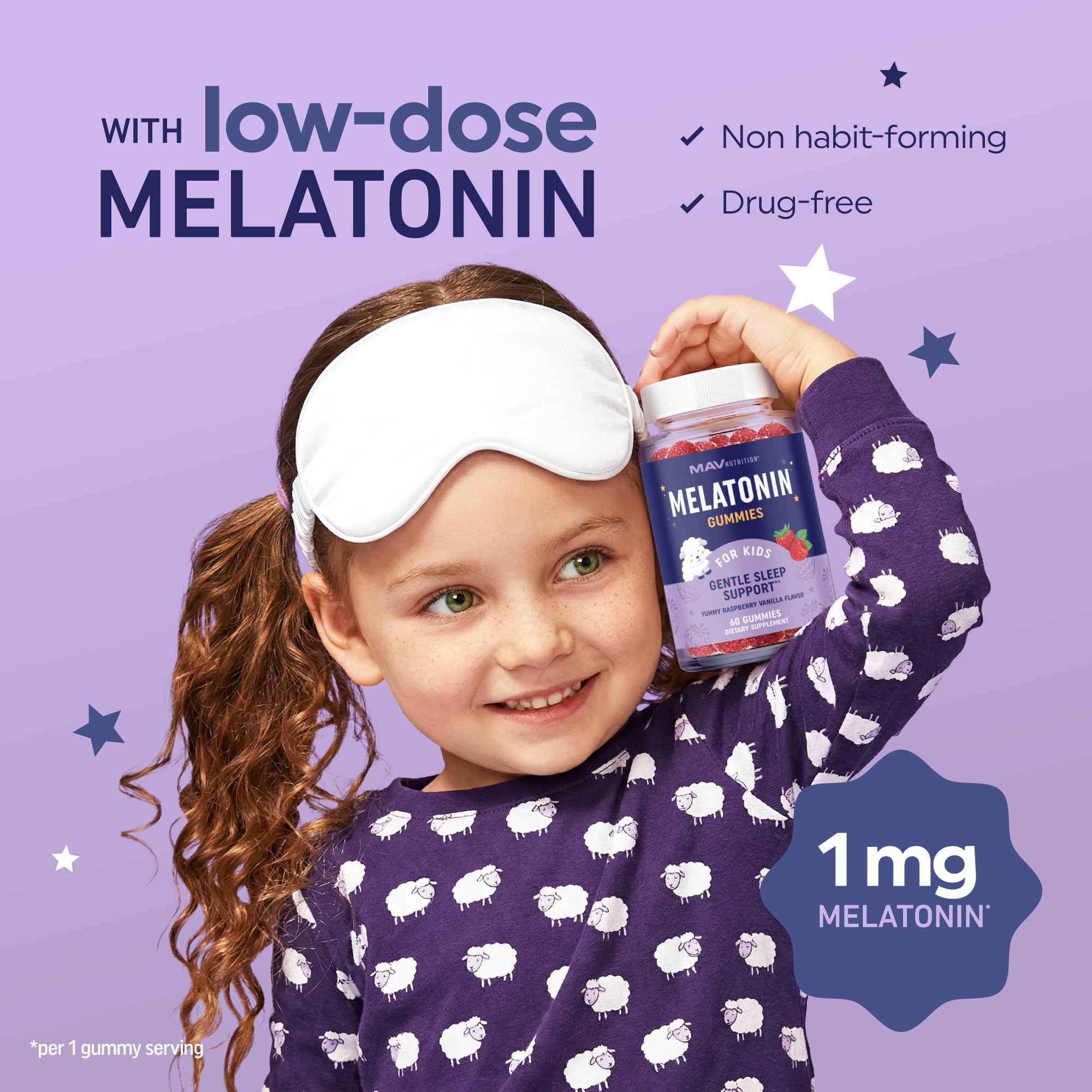 Kids Melatonin Gummies, Gentle Sleep Support, Melatonin 1 mg + Herbal Blend — Amazon image 3