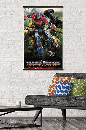 Miniatura 2 de Hasbro Transformers Rise of the Beasts - Póster de pared Big 4, 34 pulgadas de largo x 22.4 pulgadas de ancho, paquete de póster y clip