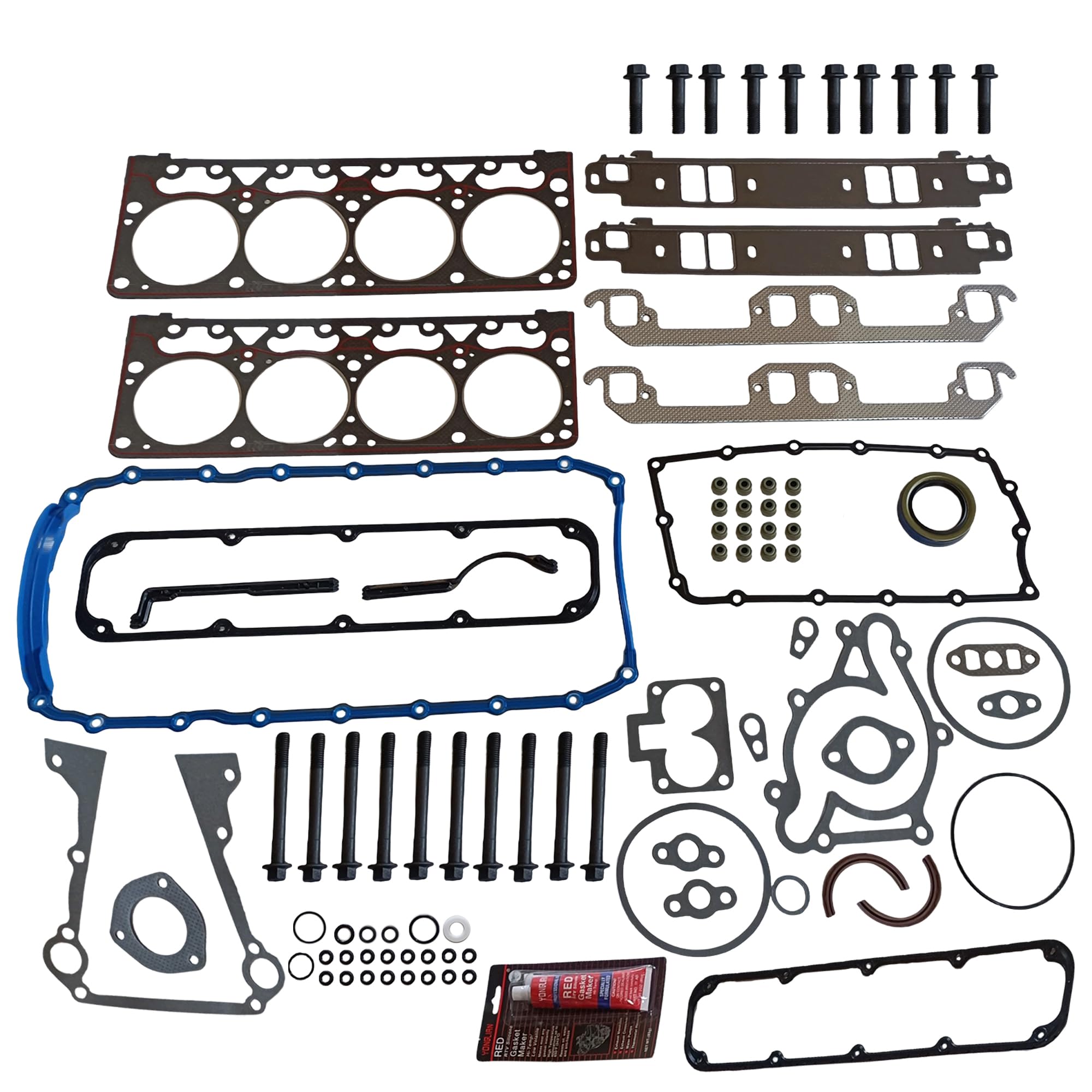 Partsflow Full Gasket Set Bolts Compatible With 1998-2003 Dodge B2500 Ram Dakota 98 JEEP 5.9L OHV