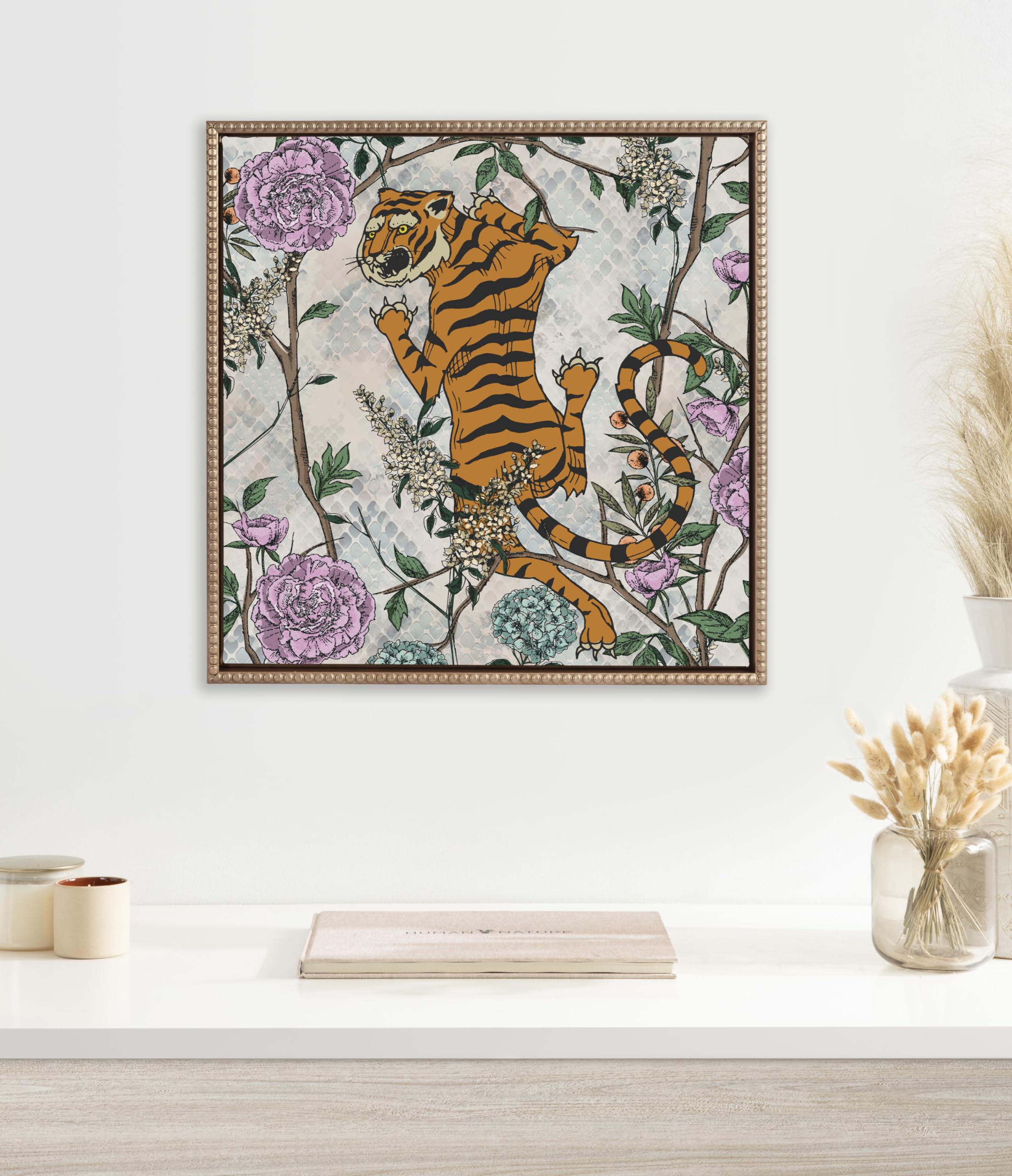 Amazon.com: Kate and Laurel Sylvie Beaded Tiger Floral