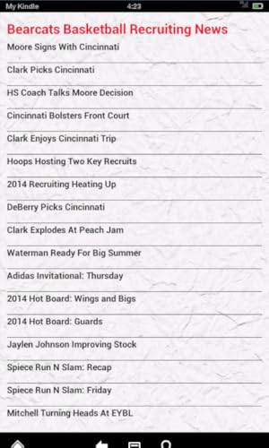 Cincinnati Basketball News (Kindle Tablet Edition)