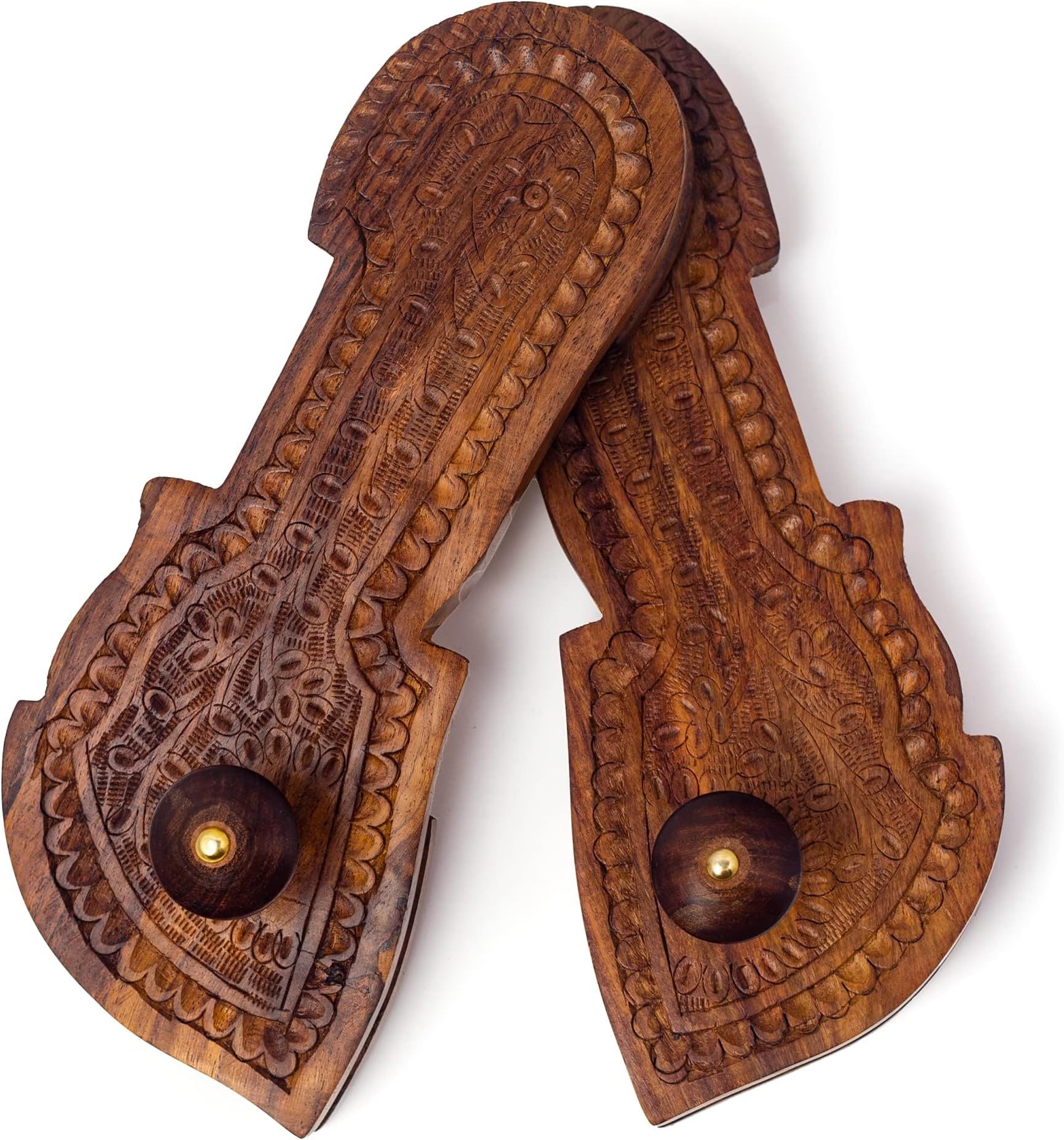 ROLIMOLI BRAND - Wooden Khadau Pooja Articles, Charan Paduka, Wooden Slipper, Wooden Sandals, Khadau For Worship Neuropathy