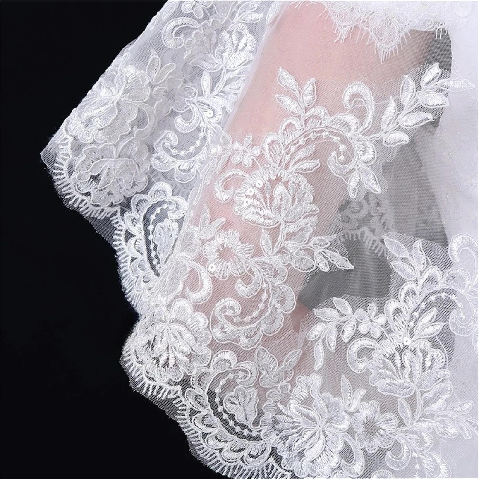 Chal de Encaje Envolturas nupciales de encaje bordado