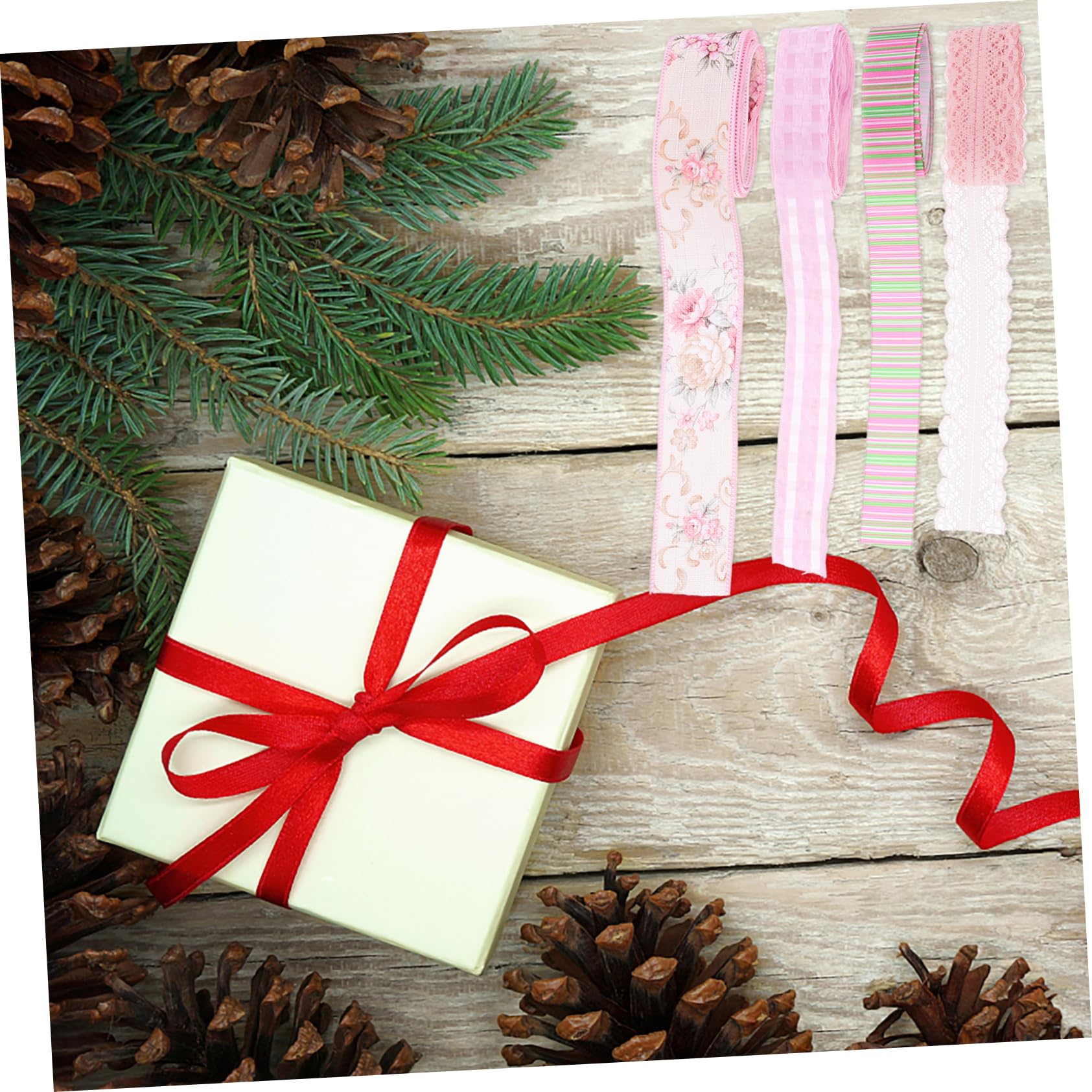 Angoily 5 Sätze Blumenmuster Geschenkbänder Teiliges Vielseitiges Und Strapazierfähiges Dekoband Für Diy Bastelprojekte Hochzeitsdekoration Geschenkverpackung Und Party 10 Stück * 5