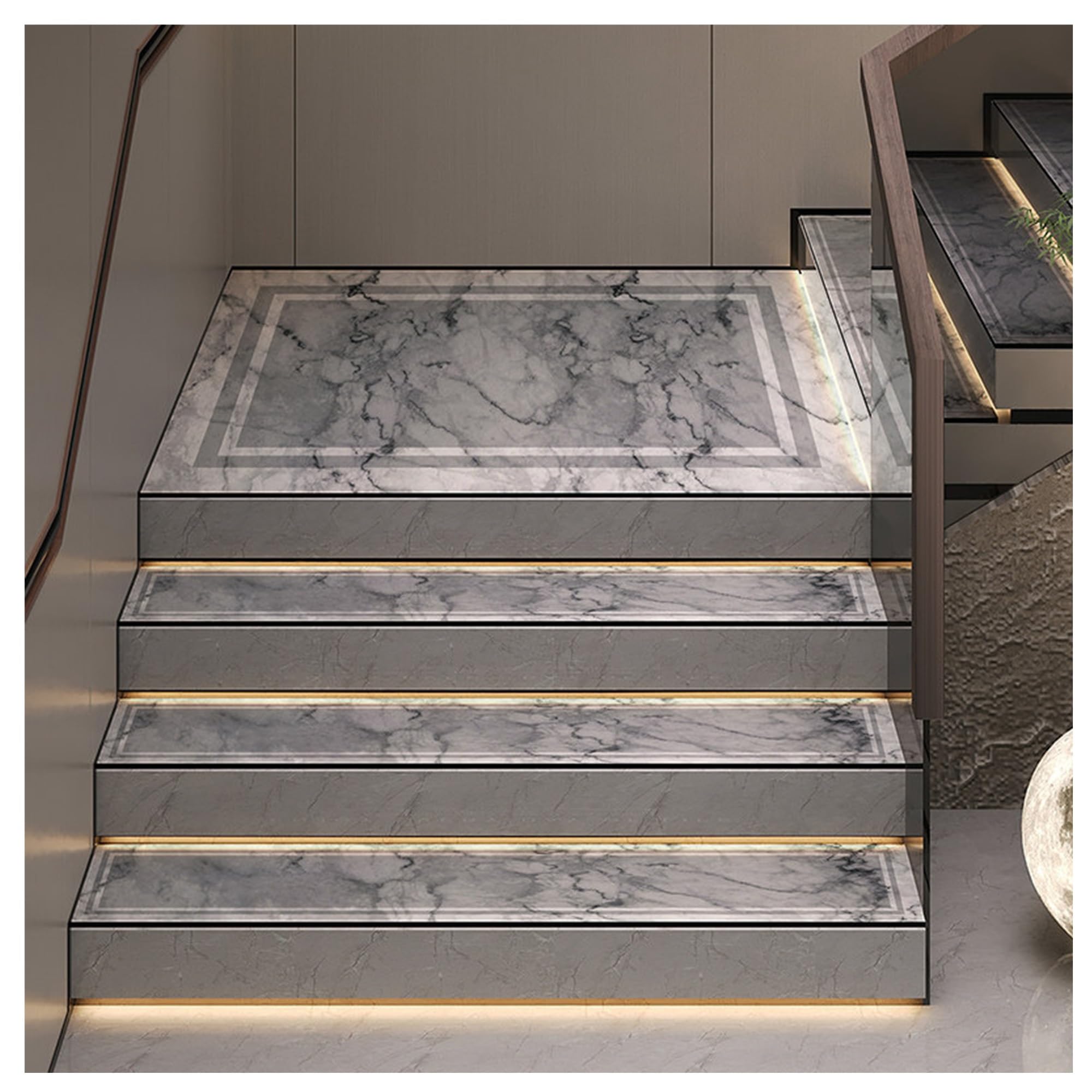 YDHSIKK Carpet Stair Treads, 1pc Stair Treads Non-Slip Carpet Runner, Multicolor, Multiple Sizes(B,11.8x39.4in/30x100cm)