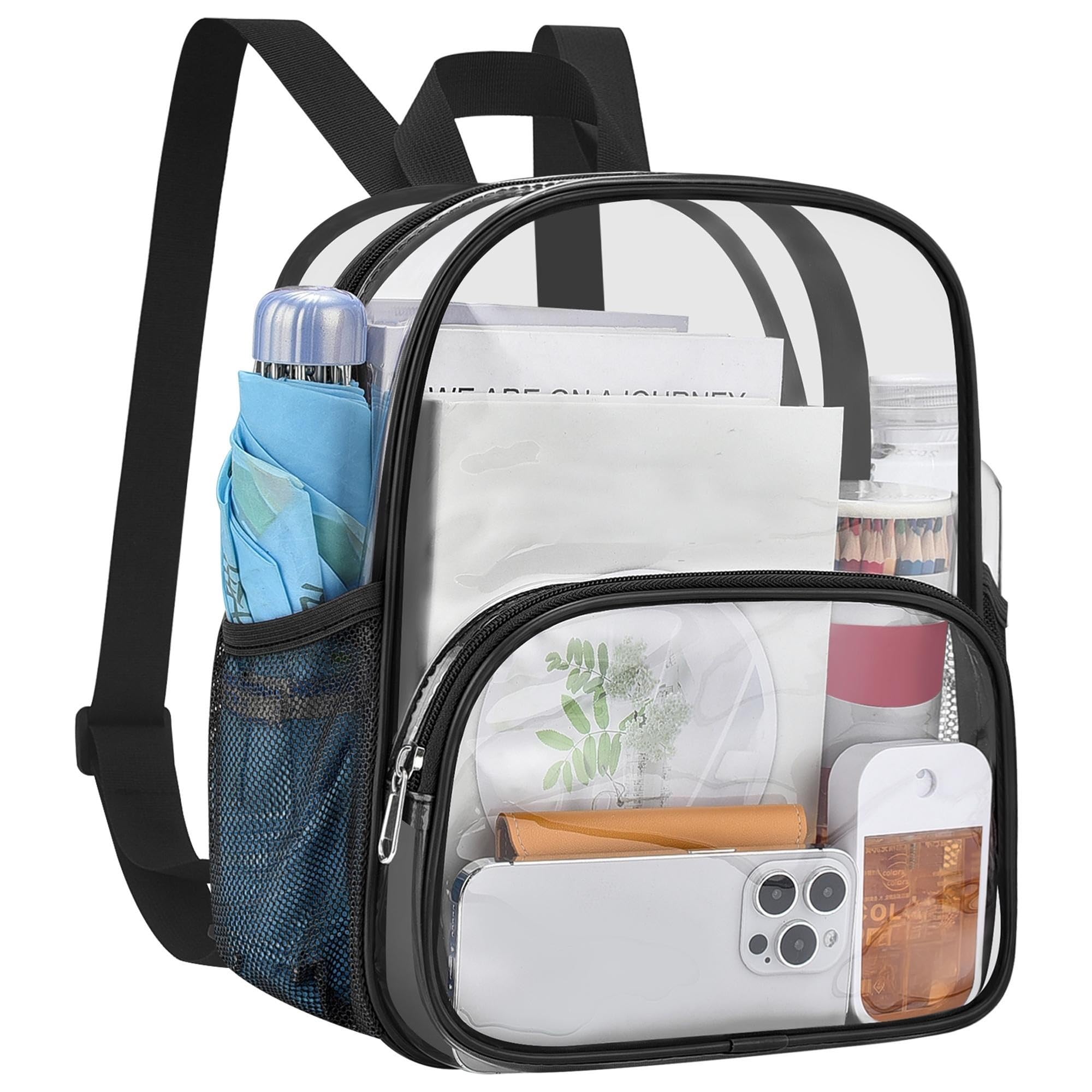 USPECLARE Medium Clear Backpack Stadium Approved 11.5 x 9.5 x 6 In