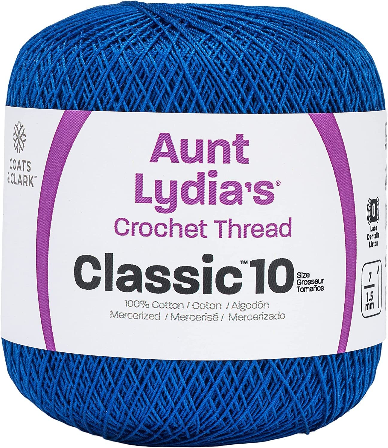Aunt Lydia'S Classic Crochet Thread Size 10-Dark Royal