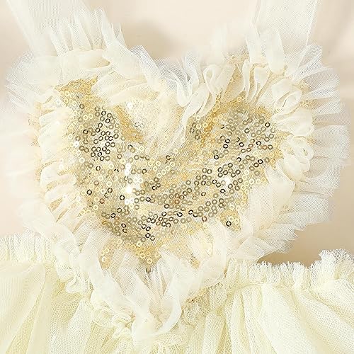 Miniatura 6 de Kaipiclos Traje de sesión de fotos para bebé recién nacida, mameluco de encaje bohemio floral medio primer cumpleaños fotografía traje