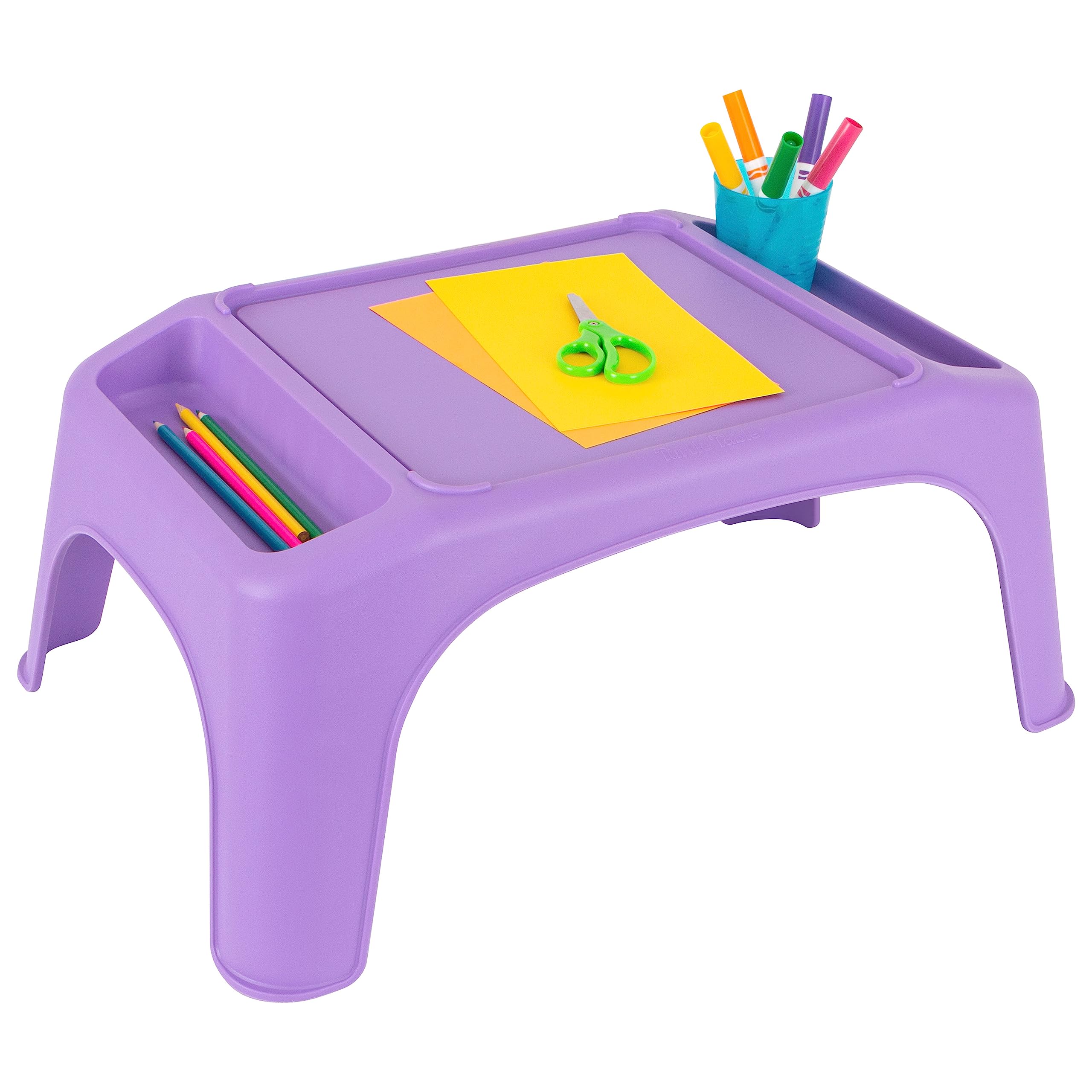 Photo 1 of LAPGEAR Turtle Table Kids Activity Lap Desk Tray with Storage Wells for Snacks, Play, Classroom and Sensory Toys - Purple - Style No. 20102 Single Unit Purple