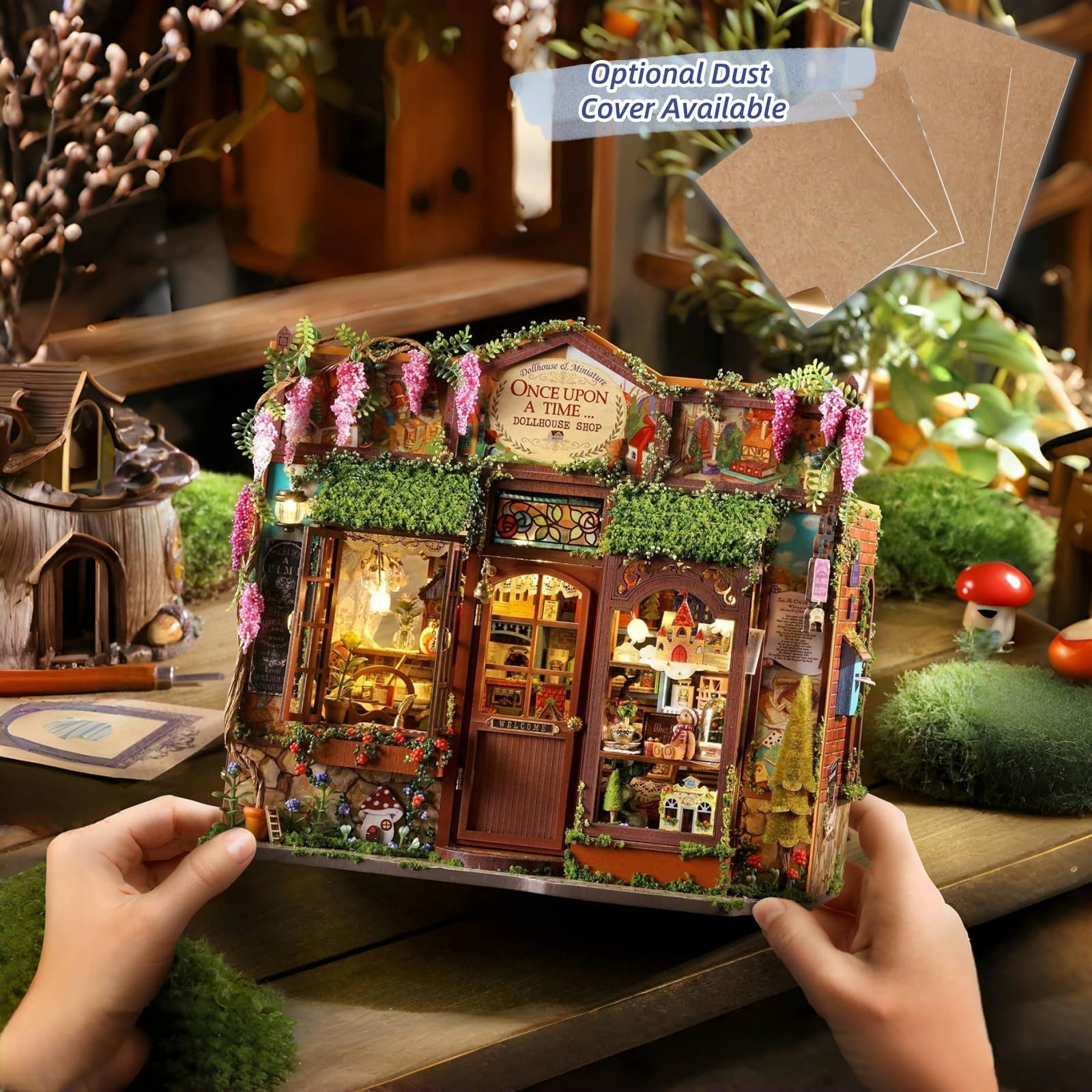 Fairyland Curiosity House, kit fai da te per casa delle bambole in miniatura, incantato da collezione, con dettagli vintage, design a libro, regalo avanzato per adulti (edizione standard)