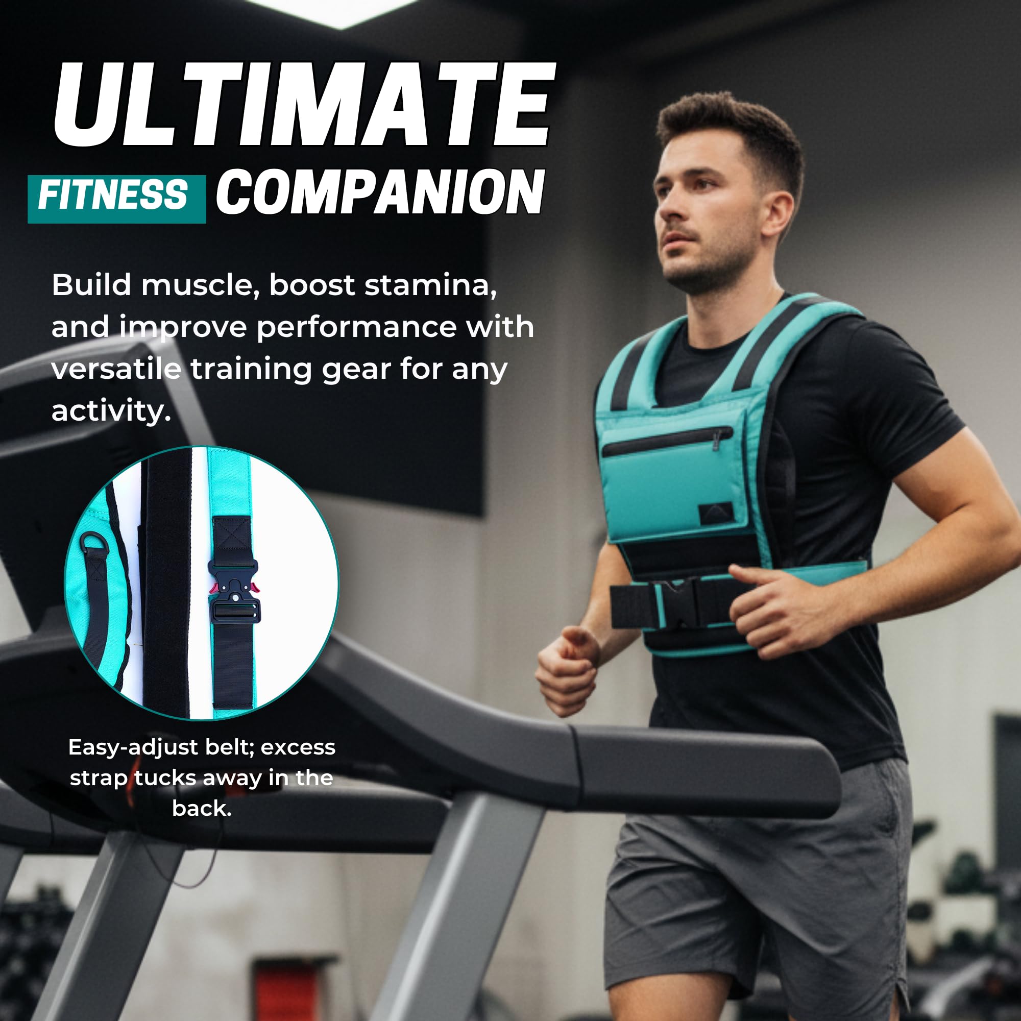 Gilet ponderato per allenamento (11,8 kg) gilet per la corsa