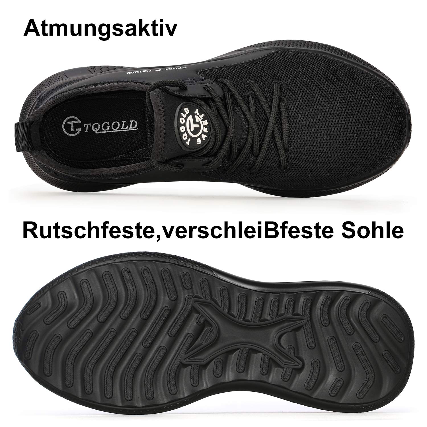 AONEGOLD Scarpe Antinfortunistica Uomo Donna Scarpe da Lavoro con Punta in Acciaio Leggere Traspiranti Antiscivolo Sportive di Sicurezza Scarpe