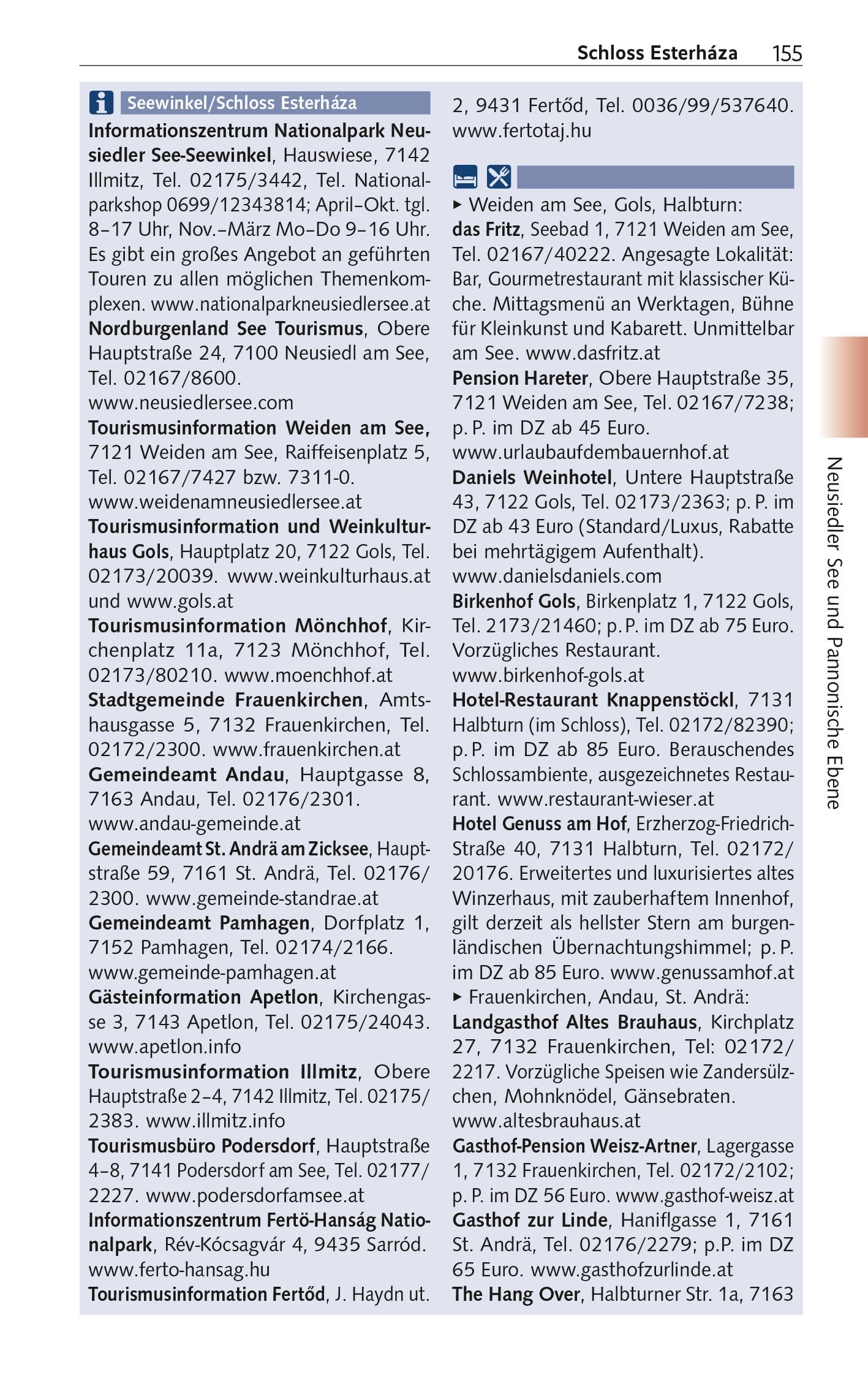 TRESCHER Reiseführer Burgenland: Neusiedler See, Eisenstadt, Lafnitz- und Pinkatal, Leithagebirge, Landseer Berge. Mit Ausflügen nach Sopron, K¿szeg und Szombáthely