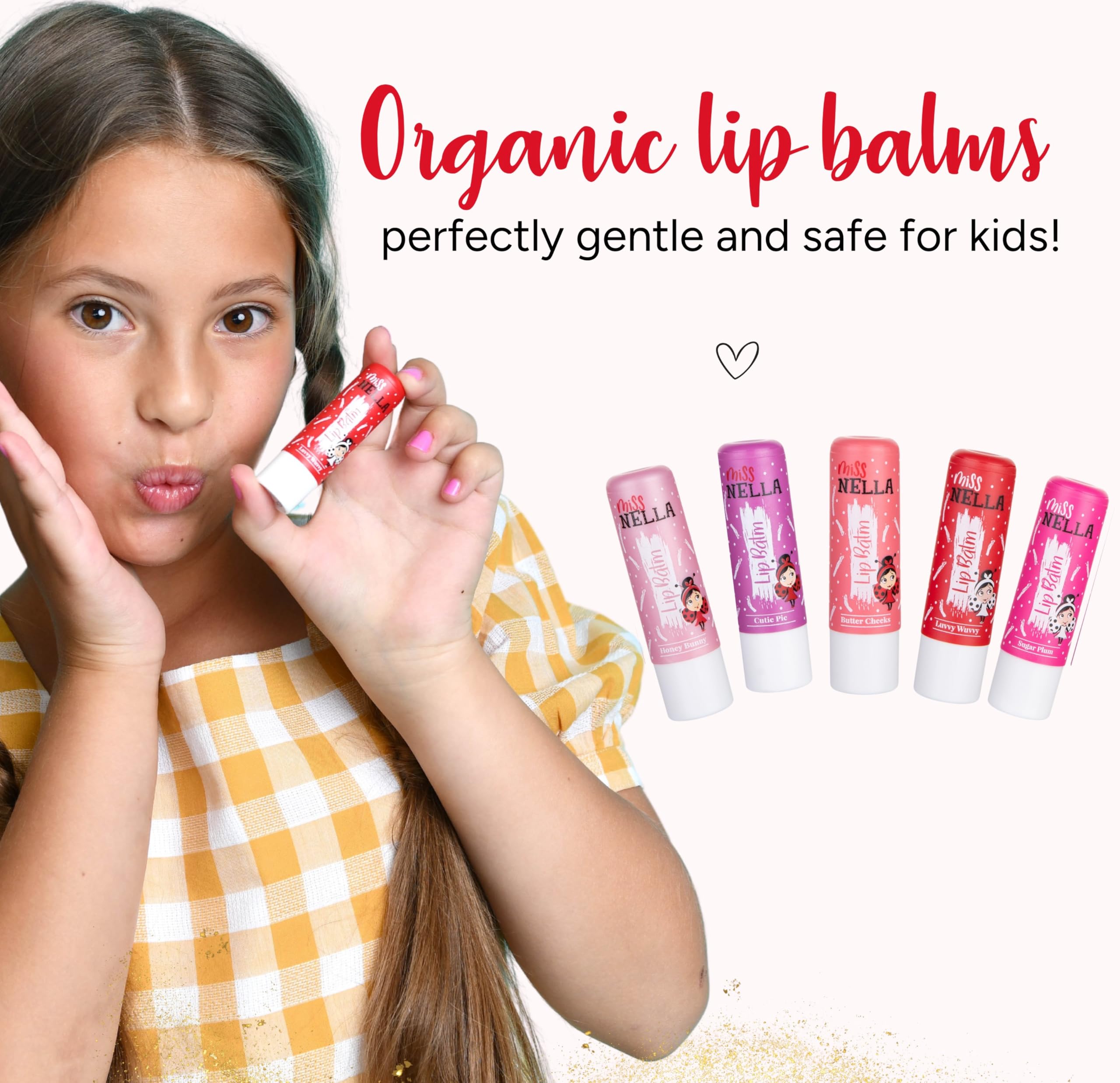 Miss Nella Lip Balm (5 pack), HONEY BUNNY, SWEET CHEEKS & CUTIE PIE - Image 2
