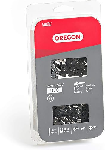 Miniatura 4 de Oregon Cadena de motosierra D70T AdvanceCut para barra de 20 pulgadas se adapta a Echo CS600P, CS-680, CS-550EVL, Poulan 3400, Homelite XL 12 y
