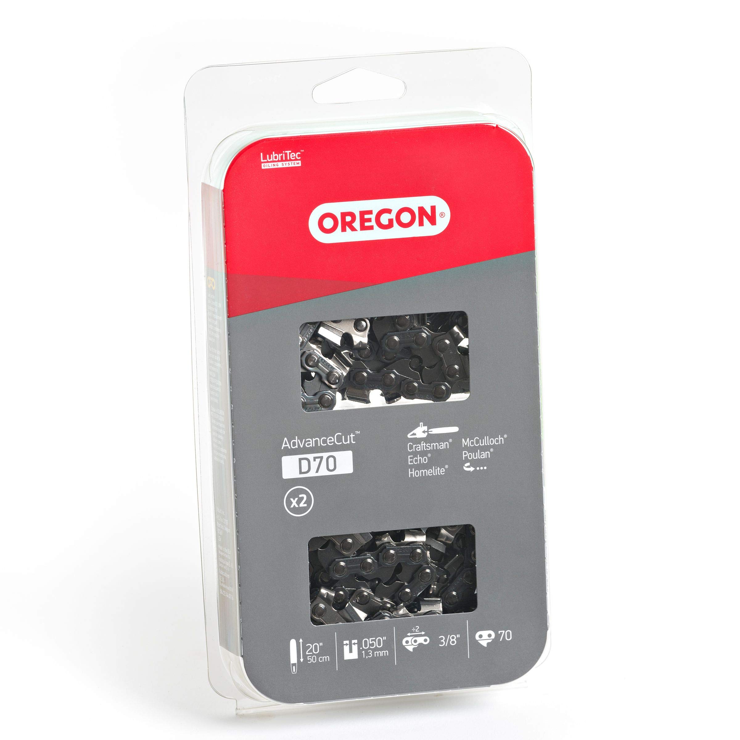 Oregon D70T AdvanceCut Lot de 2 chaînes de tronçonneuse Noir