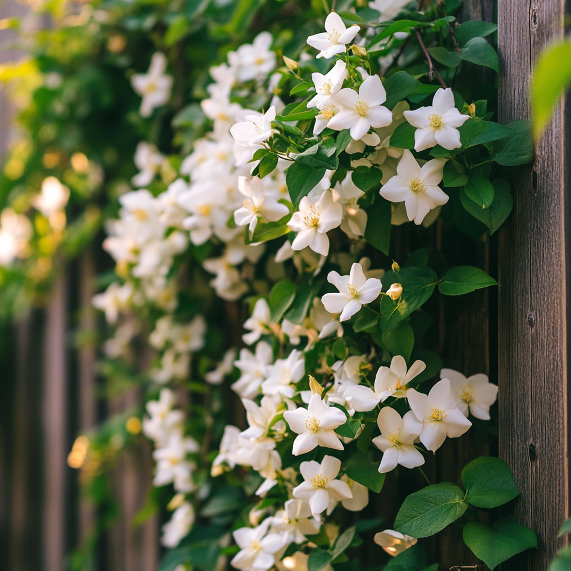 Plant in a Box - Jasminoides 'Officinale' - Set de 3 - Jasmin plante etoile grimpant - Fleurs blanc - Pot 9cm - Hauteur 25-40cm