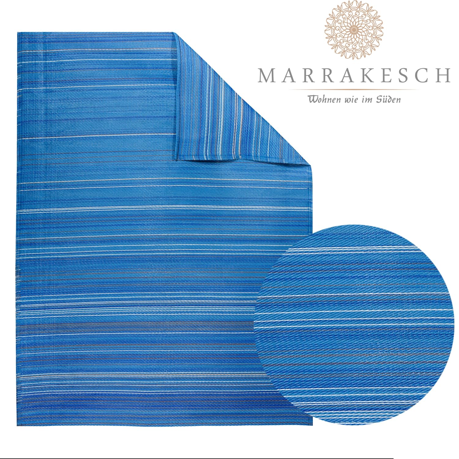 Marrakech Alvaro Tapis d'extérieur 160 x 230 cm, résistant aux intempéries, moderne, pour terrasse, balcon ou jardin