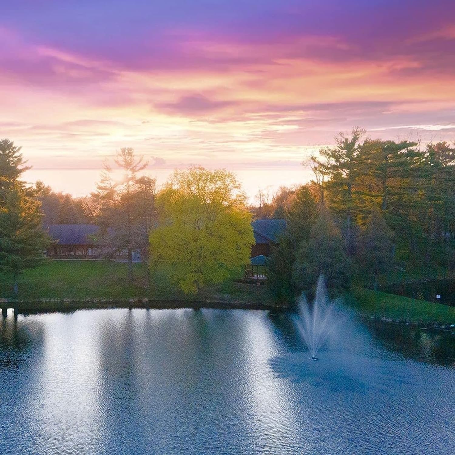 Scott Aerator Amherst 3 Horse Power 230V Large Pond Fountain | Maintenance Free Stainless Steel Pump | Aerating Fountain for Ponds & Lakes with 100 ft. 10 Gauge Submersible Power Cord