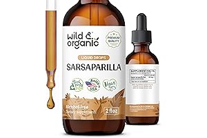 Wild & Organic Sarsaparilla Root Tincture: Pure Sarsaparilla Extract for Optimal Health