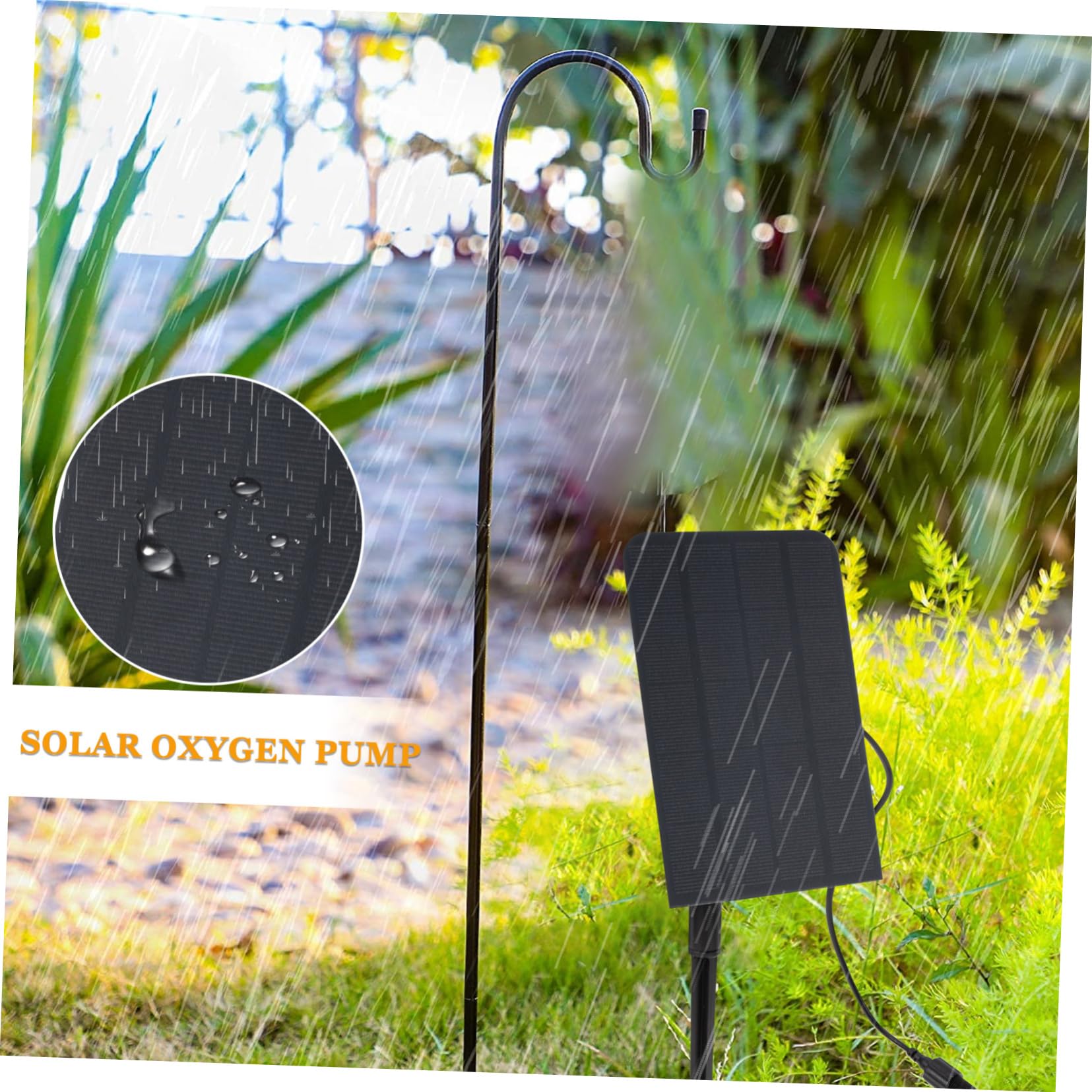 Milisten 2 Sätze Solare Sauerstoffpumpe Pool-Teich Aquarium Fisch tragbar klein sauerstoffpumpe solar solar-teichpumpen -Luftpumpe Oxygenierungspumpe Solarbetriebene Poolpumpe Abs Black