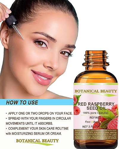 Miniatura 4 de Botanical Beauty Aceite de semilla de frambuesa roja 100% puro natural sin diluir refinado prensado en frío aceite portador 1 fl oz - 1.0 fl oz.