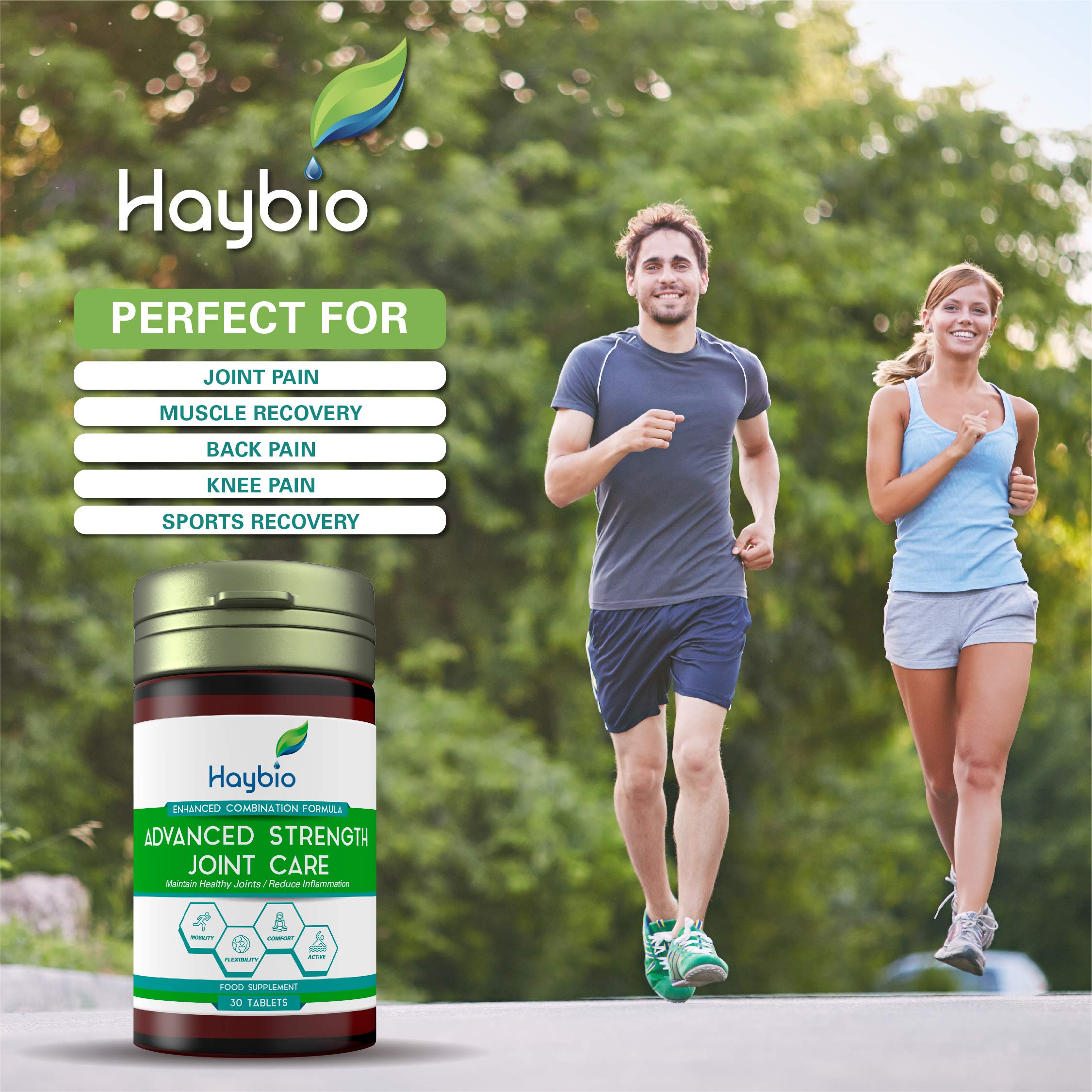 (2 Pack 60 Tablets) Muscle & Joint Pain Relief Supplement Green