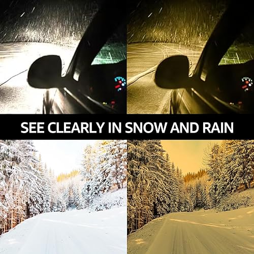 Miniatura 6 de LVIOE Gafas de visión nocturna para conducir, mujeres y hombres, lentes amarillos para conducción nocturna, lentes polarizados antirreflejos N8158