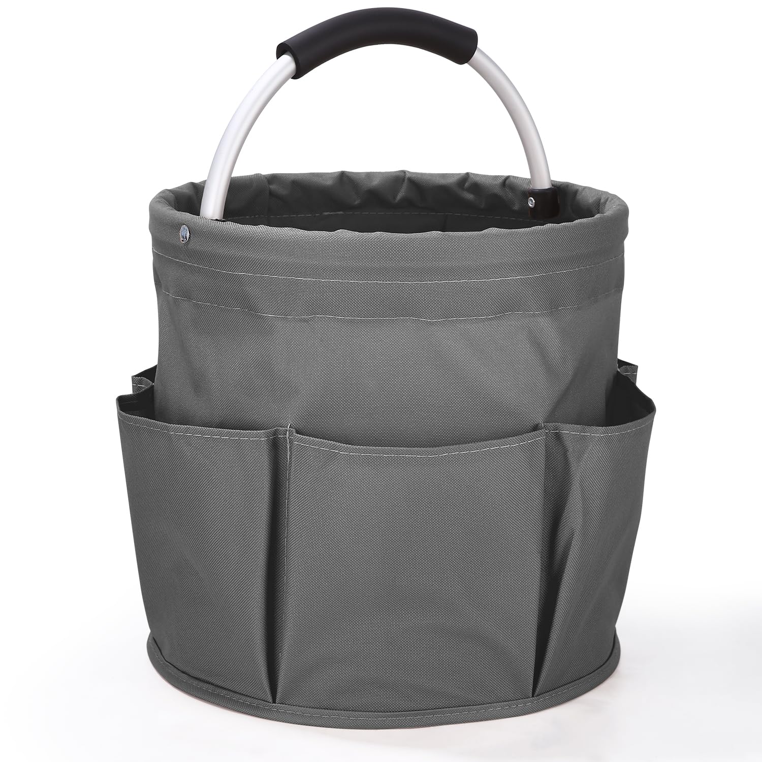 Cestas para Herramientas con 6 Bolsillos,Bolsa de Jardin Herramientas Plegable,Bolsa Organizadora Para Guardar Cosas en Casa, ir de Compras, Excursiones al Aire Libre, Picnics(Gris)