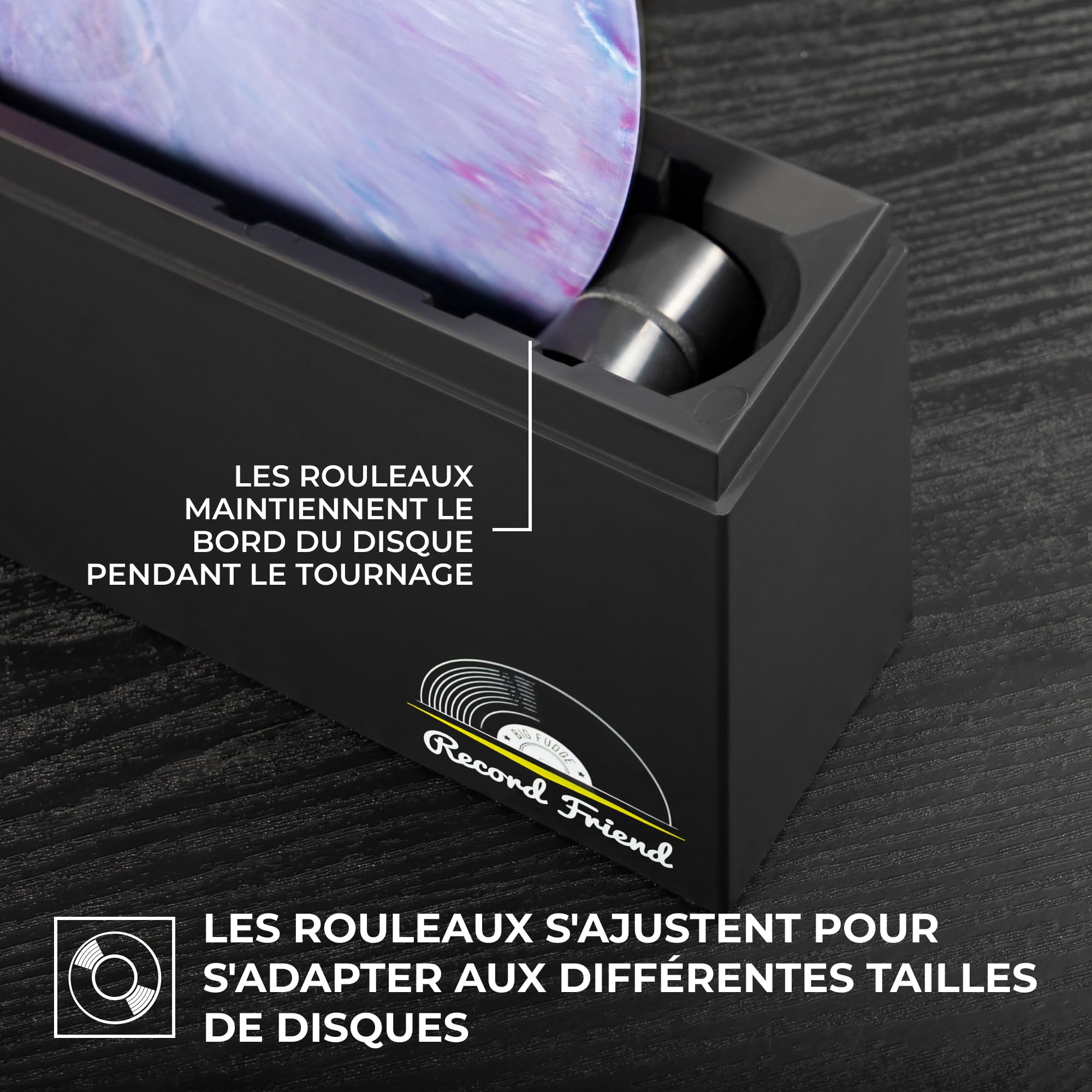 Big Fudge Kit Nettoyage Vinyles - Machine à Laver pour Vinyle avec Solution de Lavage Vinyle, Brosse Intégrée, Rack de Séchage - Nettoyeur a Disque Professionnel