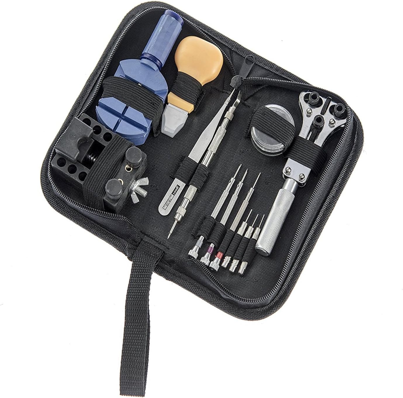 SportsMax Watch Repair Tool Kit with Zippered Bag Case(13 Piece)
