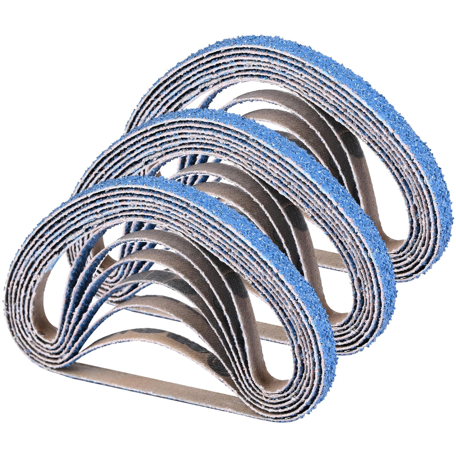 Shineboc Sanding Belt 10 x 330 mm, 30PCS Sander Belts 40 Grit for Polishing Metal Wood