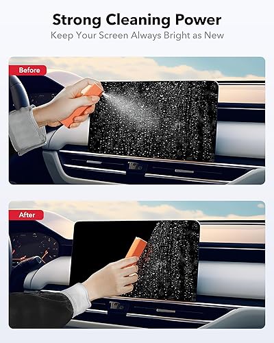 Miniatura 3 de 3 toallitas limpiadoras de pantalla, paño de microfibra en aerosol 3 en 1, limpiador de pantalla de automóvil, herramienta portátil recargable para