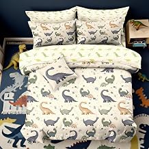 Bodhi for Love Boys Dinosaur Bedding Sets Twin,Twin Bedding Sets for Boys Super Soft Microfiber All Season Kids Dino Comforter Twin 6 Piece